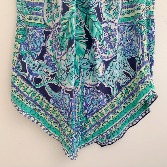 Lilly Pulitzer Top Cabana Silk Escape Artist Halter Sleeveless - Picture 4 of 10